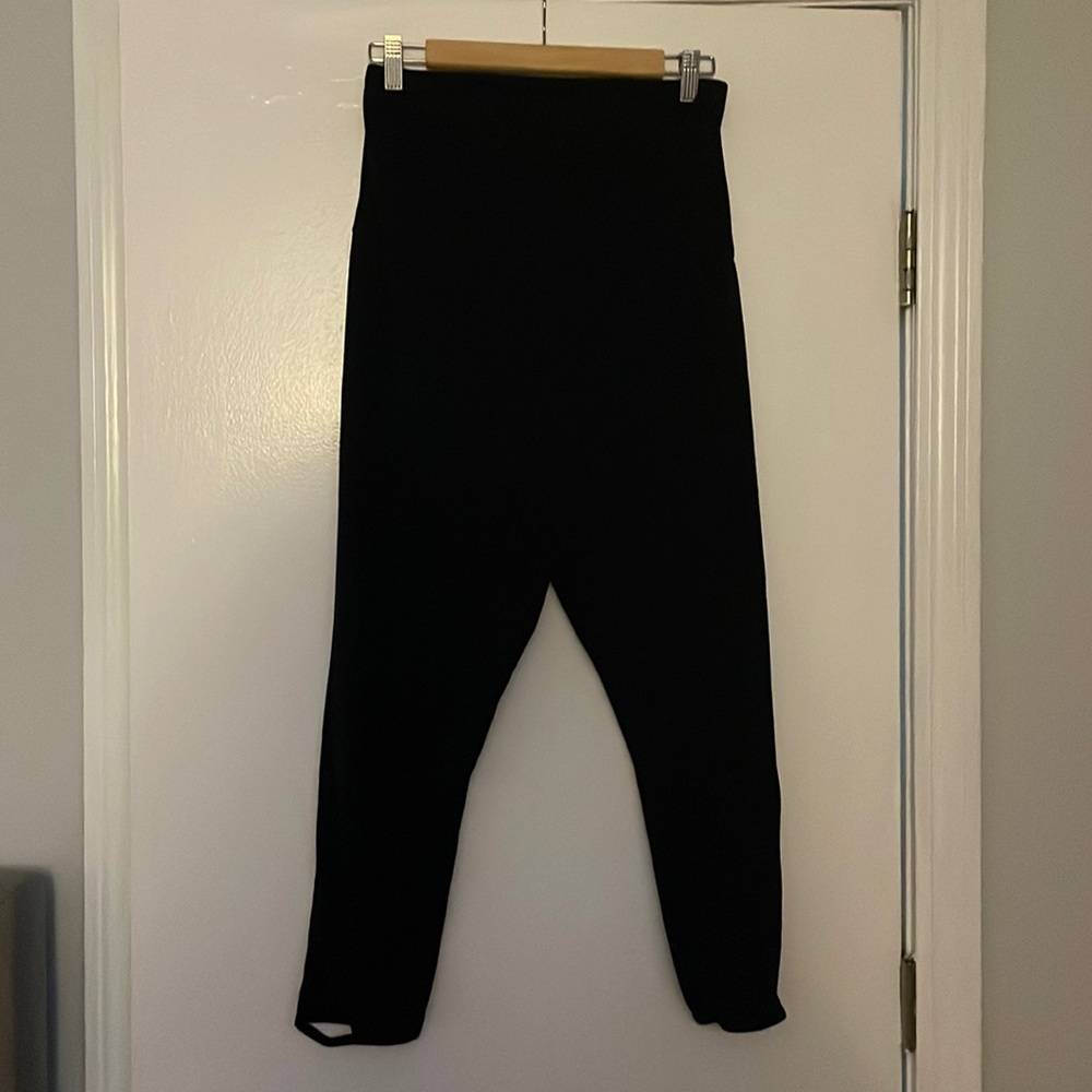 Maternity, black, capri leggings, size large